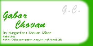 gabor chovan business card